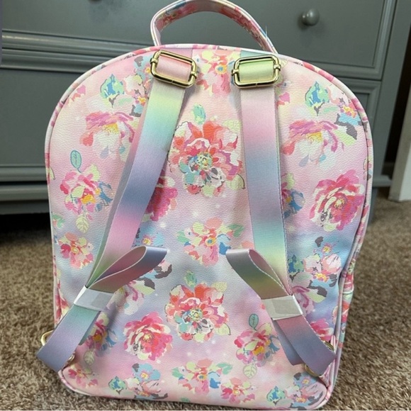 Betsey Johnson “CHARLI” Pink Floral Backpack with Zippered Pouch - NWT - Picture 3 of 6